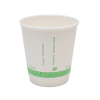 Eco-Packaging Compostable Double Wall Hot Cups - 10oz - 500 Pack-Made from Compostable Resin Lined Paper Board