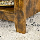 HOMCOM Lift Top Coffee Table with Hidden Storage and Open Shelves - Brown-Colour: Rustic Brown