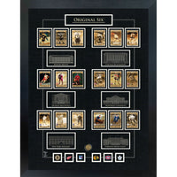 Original Six Collage with 6 Pins - Framed Print - 27" x 35"-Premium print framed