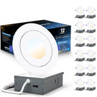 Impotek - Luminaire encastré orientable DEL 4 po 9W 5CCT gradable – Paquet de 12-Sélection polyvalente de la température de couleur - Élevez l’ambiance de votre pièce avec notre fonctionnalité avancée 5 CCT, vous permettant de choisir la température de lumière parfaite pour n’importe quel cadre. Changez facilement entre les options 2700K, 3000K, 3500K, 4000K et 5000K avec un simple basculement sur la boîte de jonction, adaptant l’atmosphère lumineuse à votre humeur ou à votre décor en toute simplicité