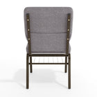 Flash Furniture - Chaise d'église de la série HERCULES de 18,5 po de largeur en tissu gris avec étagère à livres-Bord de cascade épais de 4,25 po