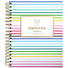 AT-A-GLANCE Emily Ley Hardcover Notebook - 240 Pages - 10" x 8" - Happy Stripes-120 sheets/240 pages