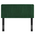 Modway Milenna Channel Tufted Performance Velvet Full/Queen Headboard - Emerald-Performance Velvet Upholstery