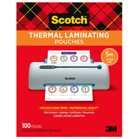 Scotch Thermal Laminating Pouches - 5 mil Size - 100 Pack-Ideal for protecting items from damage