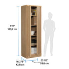 Sauder Merton Hall Storage Cabinet - Harmony Ash-8