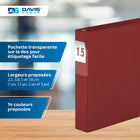 Davis Group Super économie, Reliure à anneaux en “D” inclinés 1.5 po, paquet de 6 – Bourgogne-Anneau En D, Non Verrouillable