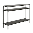 Hudson&Canal Ricardo 42"W Console Table with Metal Shelves - Blackened Bronze-A modern contemporary design for your entryway, living room, den, and more