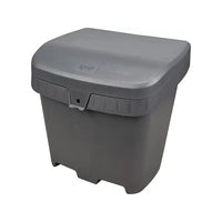 Rmp Maintenance Products Salt & Sand Container with Hasp - Grey - 21" H x 27" W x 26" D - 4.24 cu ft-It can also hold garden supplies, sporting goods, pool supplies, tools, garbage/recyclables, or anything else you want to safely store