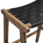 Modway - Saoirse Imitation cuir Tabouret de comptoir en bois - Noir noyer - Ensemble de 2-9