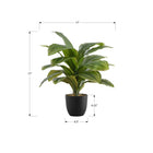 Monarch Specialties - Plante Artificielle - 17 po H - Dracaena - Mis En Pot - Touche Réelle - Feuilles Vertes - Pot Noir-La plante de sol factice est faite à partir des matériaux de la plus haute qualité et ne nécessite aucun entretien ou arrosage, pour un accent décoratif durable et respectueux de l'environnement qui durera toute une vie