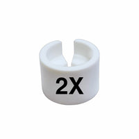 Eddie's Mini Size Markers for Hangers - English 2X - White Sizer with Black Print - 100 Pack-Size Markers for Hangers