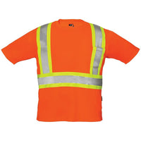 Forcefield Crew Neck Safety Tee - Orange - 2XL-100% polyester bird's eye knit fabric is comfortable against the skin and wicks away moisture and perspiration