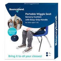 Bouncyband Portable Wiggle Seat Sensory Cushion - Blue-Enables students to increase focus and time on task by quietly moving while working allowing them to be more productive