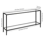 Hudson&Canal Hera 64"W Console Table with Glass Shelf - Blackened Bronze-9