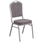 Flash Furniture HERCULES Series Crown Back Stacking Banquet Chair in Herringbone Fabric - Silver Frame-500 lb. Weight Capacity