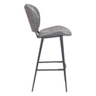Zuo Terrence Barstool - Vintage Grey-Dimensions: 23.2" L x 18.1" W x 43.7" H