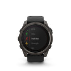 Garmin fēnix 8 - Solar Outdoor Recreation/Adventure Watches - 51 mm - Sapphire, Carbon Gray DLC Titanium with Black/Pebble Gray Silicone Band-Power up your body’s performance, endurance and resistance to injury with targeted strength training plans, real-time stamina tracking, sport-specific workouts and a full range of built-in sports apps