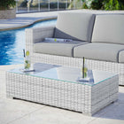 Modway Convene Outdoor Patio Coffee Table - Light Grey-Powder-Coated Aluminum Frame