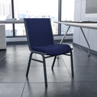 Flash Furniture HERCULES Series Heavy Duty Stack Chair - Navy Blue Dot Fabric-Contemporary Style