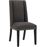 Modway Baron Fabric Dining Chair - Brown-Elegant Modern Dining Side Chair