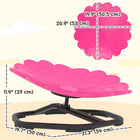 Qaba Flower-Shaped Kids Swivel Chair for Training Body Coordination - Pink-Constructed from polypropylene, it supports up to 110 lb. (50 kg) 