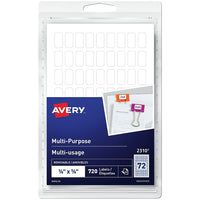 Avery Removable Rectangular Multi-Purpose Labels, White Write On, 3/8" x 5/8", 720 Pack-Removable labels offer the convenience of labeling boxes, envelopes, packages and more with the freedom to change, revise and update materials as content changes.