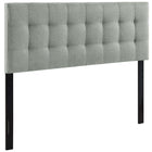 Modway Lily Upholstered Fabric Full Headboard - Grey-Elegantly tufted headboard