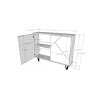 Nexera Slim 2-Door Storage Accent Cabinet - Floating And Wall Mount Bar - White-8