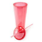 Sully - Gobelet à double paroi AS avec dessus en forme de dôme nervurée - 765 mL - Rose-765 mL