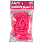 JAM Paper Durable Rubber Bands - Size 64 - Pink - 100 Pack-Colour: Pink | Colourful Elastic Rubberbands