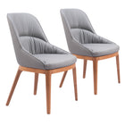 Zuo Ayr Dining Chair - Slate Grey - Set of 2-Assembly required