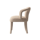 Manhattan Comfort Palmer 22.8" Mid-Century Modern Tweed Upholstered Dining Armchair - Gold Dust-Made to Last. Commercial Grade Product