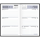 AT-A-GLANCE - Agenda de poche hebdomadaire 2026 - 6 1/16 po H x 3 5/8 po l - noir - bilingue-Une semaine sur deux pages lignees, y compris les week-ends