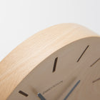 Decent Living Wooden Wall Clock - Solid Beech - Line Face - D220-Hand-sanded and waxed with natural oils