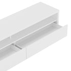 Manhattan Comfort Duncan 70" Modern TV Stand - White-Features 2 Media Holes for Media Cable and Wire Management