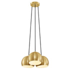 Modway Chalice 3-Light Metal Pendant - Satin Brass-Dimmable (Switch Not Included)