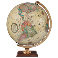 Replogle Carlyle 12" Antique Ocean Illuminated Desk Globe - English-Illuminated antique ocean globe