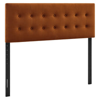 Modway Emily Stain-Resistant Performance Velvet King Size Headboard - Rust-Stain-Resistant Performance Velvet