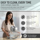 Granitestone Big Boss 16 qt Extra Large Glass Air Fryer with 3 Cooking Sections and Stainless Steel Racks - Silver-Cook like a pro every time: simple time and temperature dials help you nail meats, seafood, and veggies with consistent, delicious results