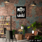 Beatles in London with Silver LP - Framed Print - 27" x 35"-Officially licensed music memorabilia