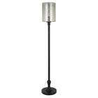 Hudson&Canal Numit 68.75" Tall Floor Lamp with Glass Shade - Blackened Bronze/Mercury Glass-Glam design for your living room, office space, bedroom, or reading nook