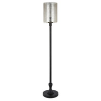 Hudson&Canal Numit 68.75" Tall Floor Lamp with Glass Shade - Blackened Bronze/Mercury Glass-Glam design for your living room, office space, bedroom, or reading nook