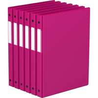 Davis Group Premium Economy Binder - Round Ring - 5/8" - Pink - 6 Pack-3 Ring Binder