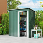 Outsunny - Abri de jardin extérieur 5 pi x 3 pi avec porte coulissante et toit en pente-Utilise des matériaux sélectionnés pour la stabilité et la durabilité  
