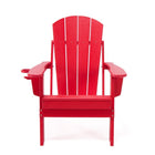 Lake Country HDPE Folding Adirondack Chair - Red-Back Support