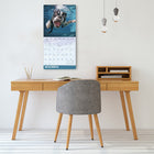 Sellers Publishing Inc. - Calendrier mural 2026 - Underwater Dogs - Anglais-Comprend les phases lunaires et tous les principaux jours fériés des États-Unis, du Canada, du Royaume-Uni, de l'Australie et de la Nouvelle-Zélande