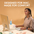 Logitech Lift for Mac Bluetooth Wireless Vertical Ergonomic Mouse - Off-White-Compatible with macOS, works with iPadOS: Connect this Logitech multi device mouse up to 3 devices via Bluetooth Low Energy (BLE), and switch between them