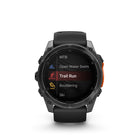 Garmin fēnix 8 - AMOLED Outdoor Recreation/Adventure Watches - 51 mm - Slate Gray with Black Silicone Band-Power up your body’s performance, endurance and resistance to injury with targeted strength training plans, real-time stamina tracking, sport-specific workouts and a full range of built-in sports apps