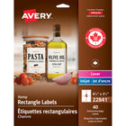 Avery Rectangle Hemp Labels - 4-3/4" x 3-1/2" - Beige - 40 Labels-Rectangle Hemp Label