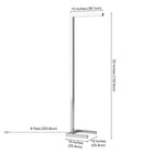 Hudson&Canal - Lampadaire à DEL intégré Malin (132 cm) avec abat-jour en métal - Nickel poli-Nettoyer avec un chiffon doux et sec, sans produits chimiques agressifs ni produits de nettoyage abrasifs